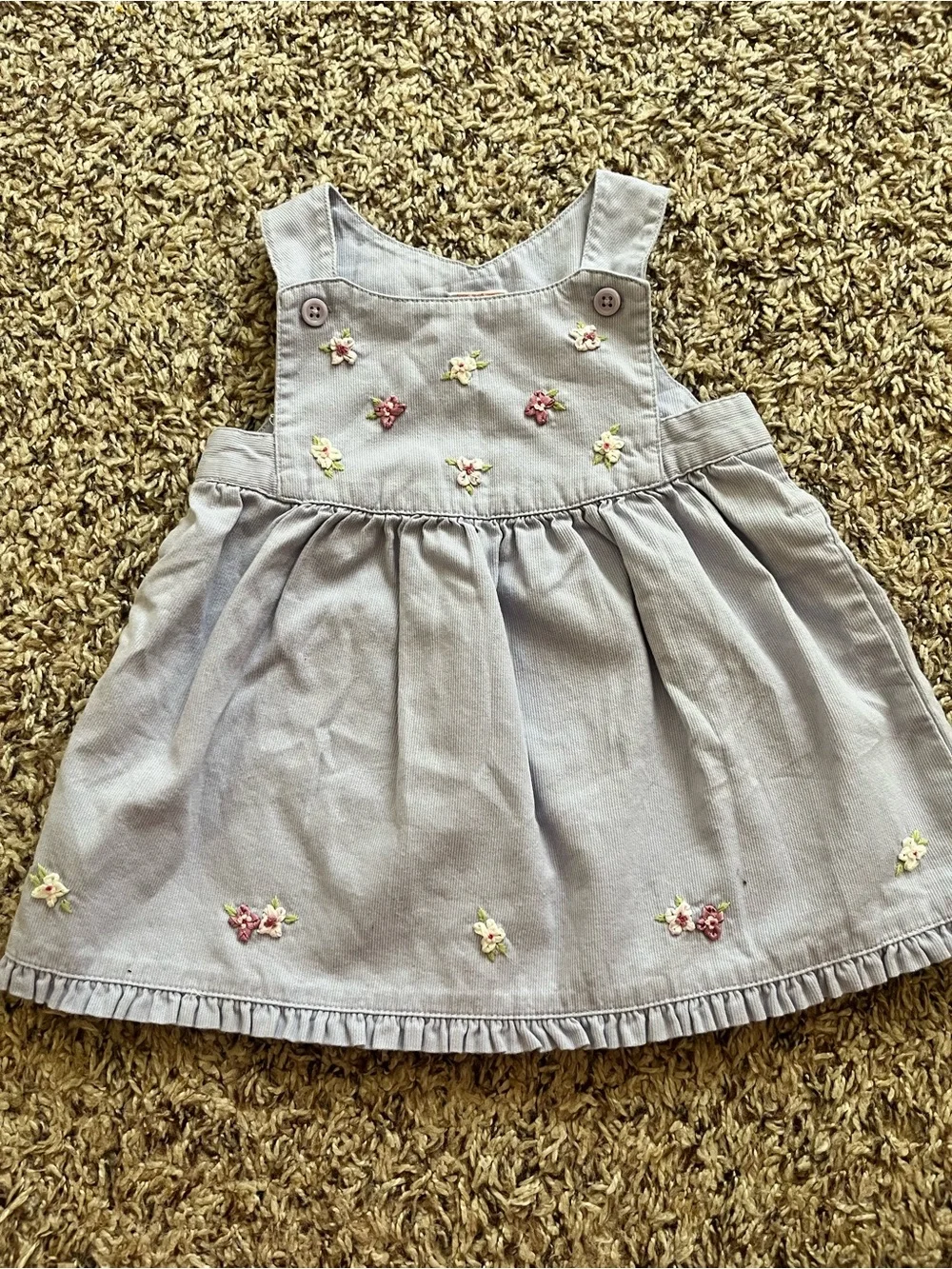 Gymboree 2001 3-6 month Purple Floral Embroidered Dress